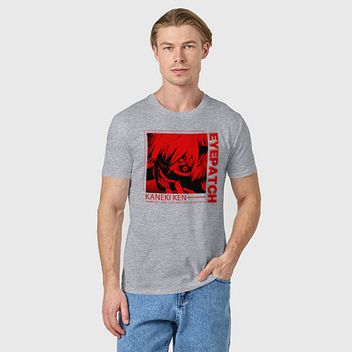 Мужская футболка Kaneki Ken Eyepatch / Меланж – фото 3
