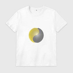 Футболка хлопковая мужская Цвета года, цвет: белый