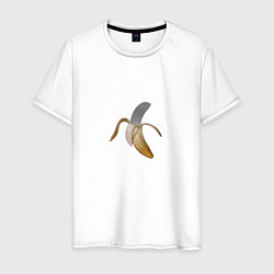 Футболка хлопковая мужская Банан, цвет: белый
