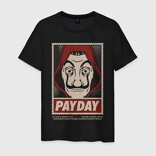 Мужская футболка Payday / Черный – фото 1