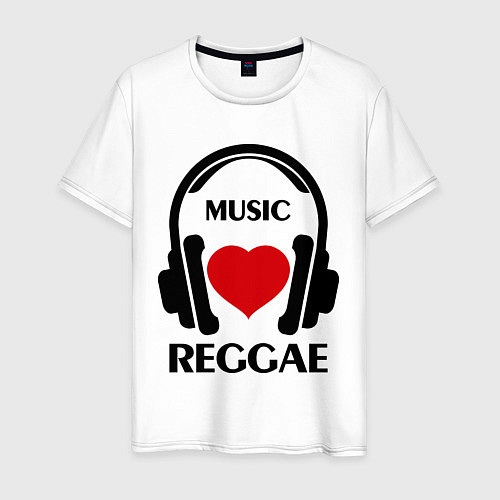 Мужская футболка Reggae Music is Love / Белый – фото 1