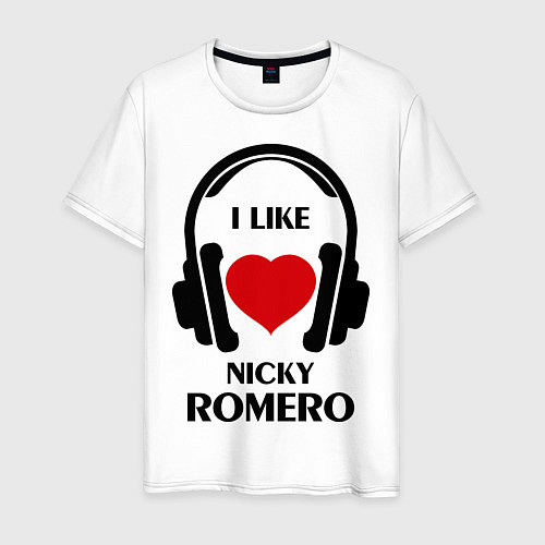 Мужская футболка I like Nicky Romero / Белый – фото 1