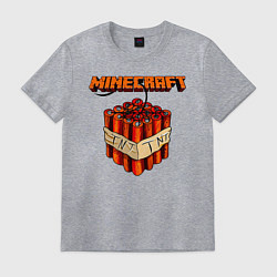 Футболка хлопковая мужская Minecraft, цвет: меланж