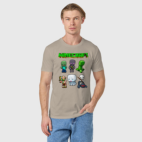 Мужская футболка Minecraft / Миндальный – фото 3