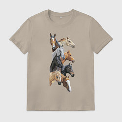 Мужская футболка Лошади