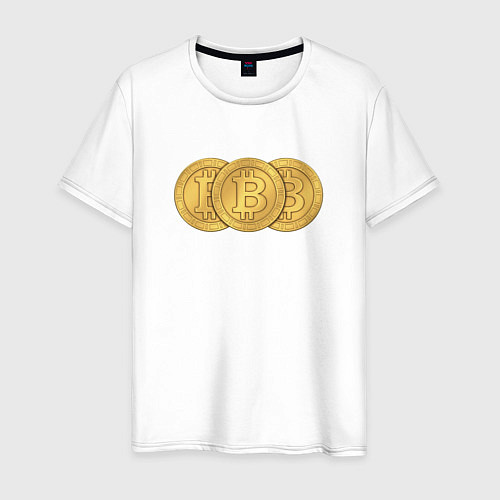 Мужская футболка BITCOIN TRIO / Белый – фото 1