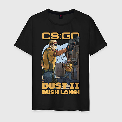 Мужская футболка Rush long / Черный – фото 1