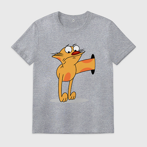 Мужская футболка Котопес / Меланж – фото 1