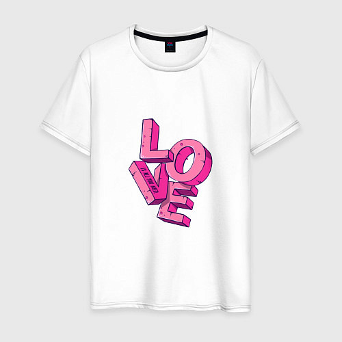 Мужская футболка Love is all you need Beatles / Белый – фото 1