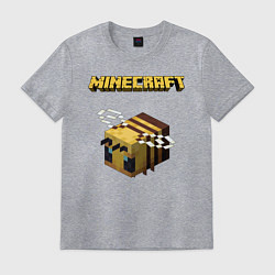 Футболка хлопковая мужская Minecraft, цвет: меланж
