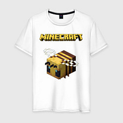 Футболка хлопковая мужская Minecraft, цвет: белый