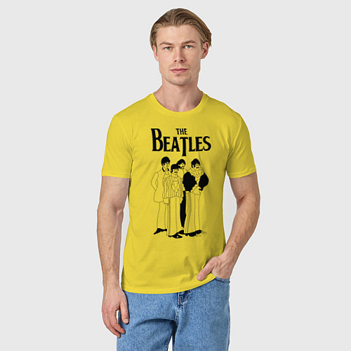 Мужская футболка THE BEATLES / Желтый – фото 3