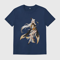 Футболка хлопковая мужская Нин Гуан, цвет: тёмно-синий