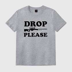 Футболка хлопковая мужская Drop Please, цвет: меланж
