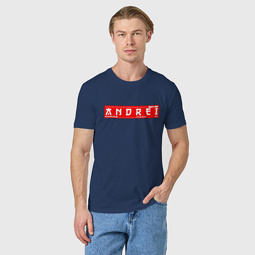 Мужская футболка АндрейAndrei / Тёмно-синий – фото 3