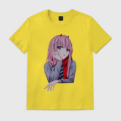 Футболка хлопковая мужская Zero Two, цвет: желтый