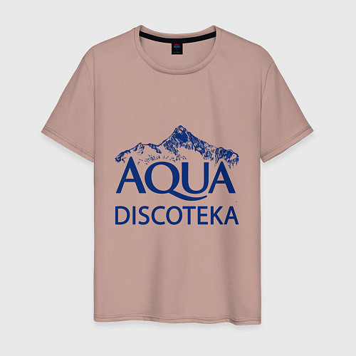 Мужская футболка AQUADISCOTEKA / Пыльно-розовый – фото 1