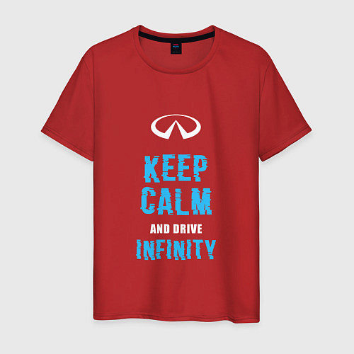 Мужская футболка Keep Calm Infinity / Красный – фото 1