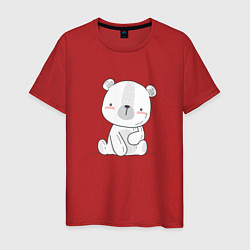 Футболка хлопковая мужская White Bear, цвет: красный