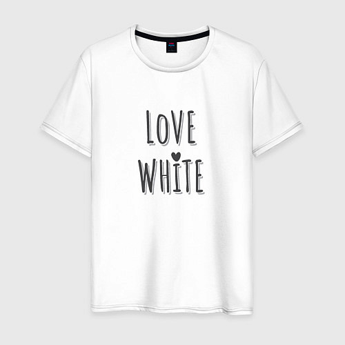 Мужская футболка Love White / Белый – фото 1