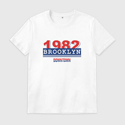 Футболка хлопковая мужская Бруклин, цвет: белый