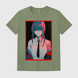 Мужская футболка Макима человек бензопила Red