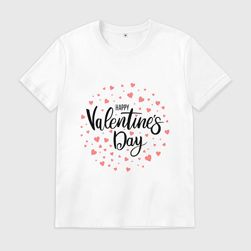 Мужская футболка Valentines Day / Белый – фото 1