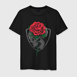 Футболка хлопковая мужская Skull&Rose, цвет: черный