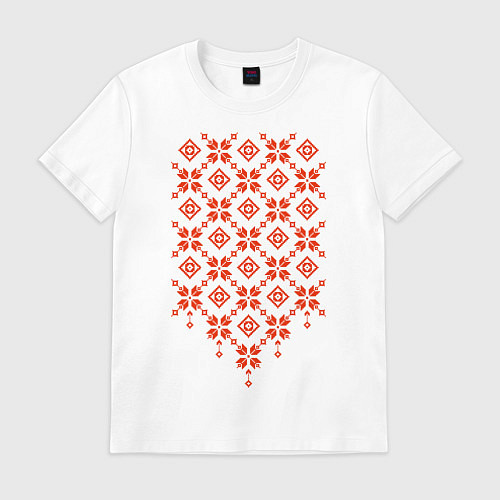 Мужская футболка Белорусская вышиванка / Белый – фото 1