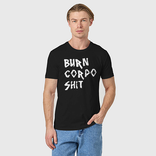 Мужская футболка BURN CORPO SHIT / Черный – фото 3