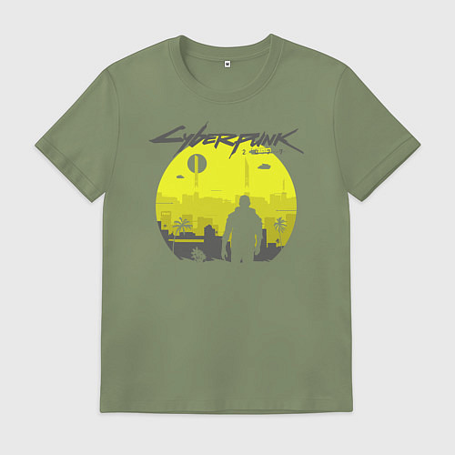 Мужская футболка Cyberpunk 2077 CITY / Авокадо – фото 1