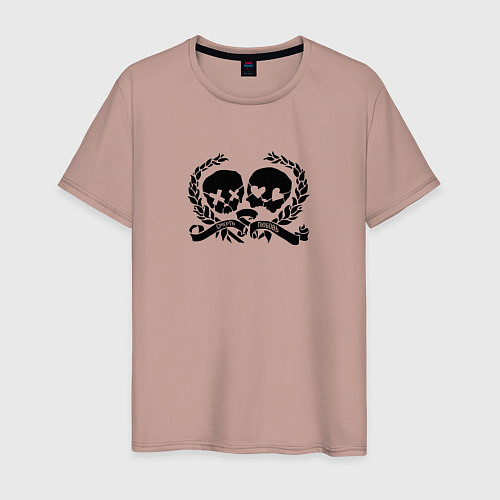 Мужская футболка Смерть и Любовь / Пыльно-розовый – фото 1