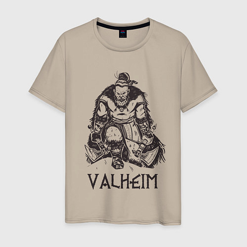Мужская футболка Valheim Викинг Берсерк / Миндальный – фото 1