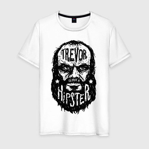 Мужская футболка TREVOR IS NOT A HIPSTER / Белый – фото 1