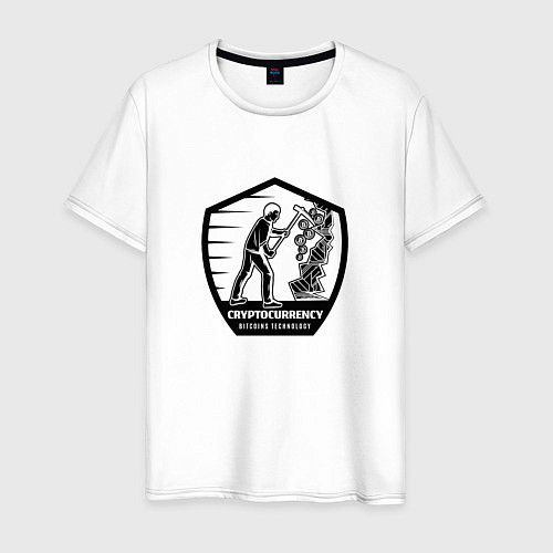 Мужская футболка БИТКОИН МАЙНЕР BITCOIN Z / Белый – фото 1
