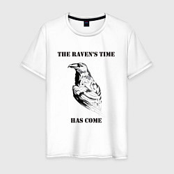 Футболка хлопковая мужская The ravens time has come, цвет: белый