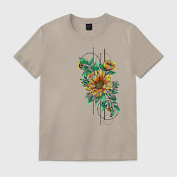 Футболка хлопковая мужская Sunflower, цвет: миндальный