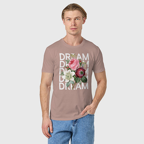 Мужская футболка Dream / Пыльно-розовый – фото 3