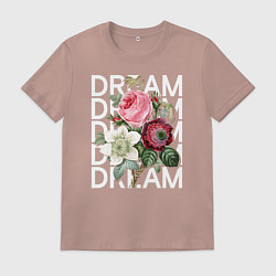 Футболка хлопковая мужская Dream, цвет: пыльно-розовый