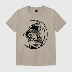 Мужская футболка Девушка и скелет