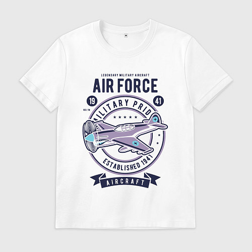 Мужская футболка Легендарный военный самолет / Белый – фото 1