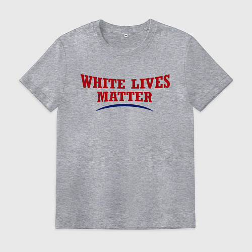 Мужская футболка White lives matters / Меланж – фото 1