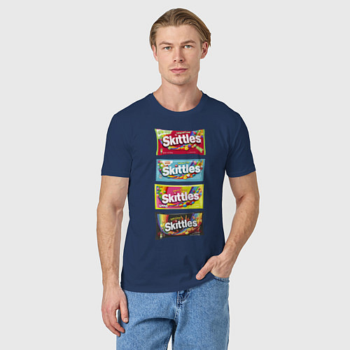 Мужская футболка Skittles Разнообразие / Тёмно-синий – фото 3