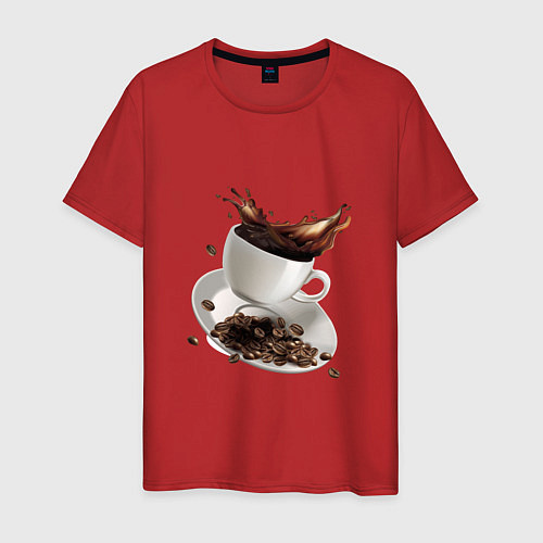 Мужская футболка Кофеек / Красный – фото 1