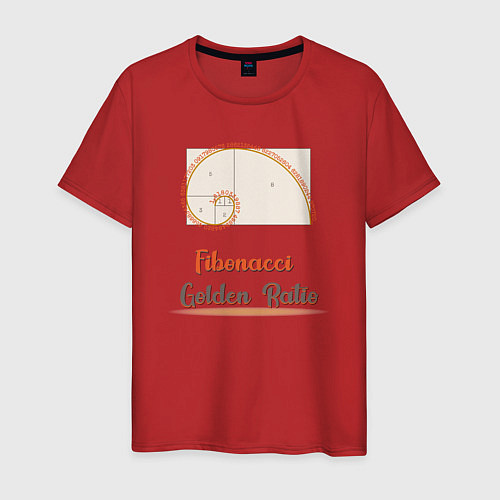 Мужская футболка Fibonacci Золотое сечение / Красный – фото 1