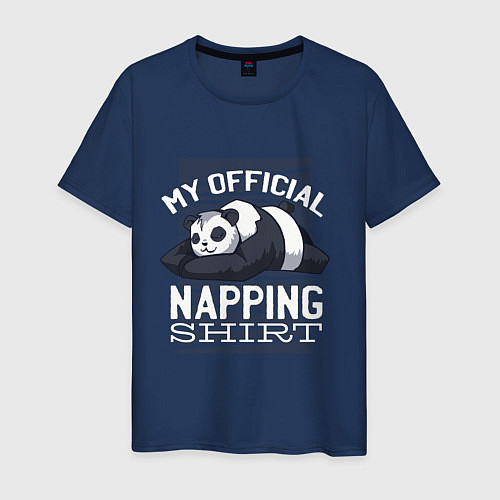 Мужская футболка My Official Napping Shirt / Тёмно-синий – фото 1