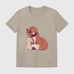 Мужская футболка Лис и зайка