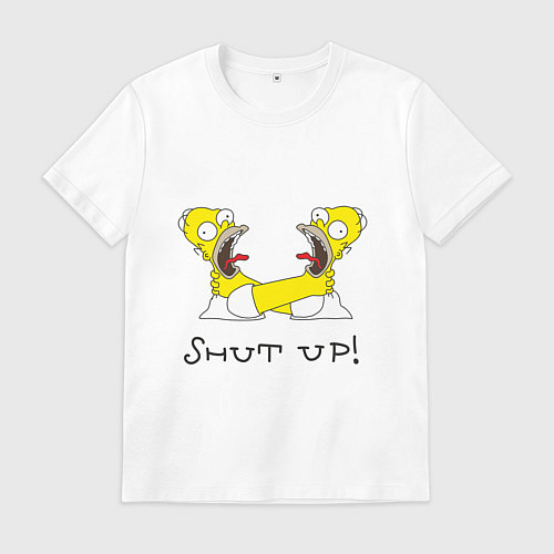 Мужская футболка Shut up! / Белый – фото 1