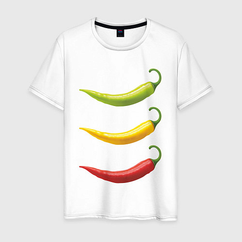 Мужская футболка Перец чили / Белый – фото 1