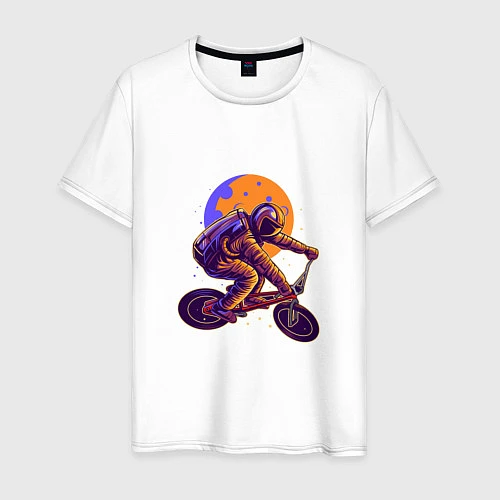 Мужская футболка Space Bike / Белый – фото 1